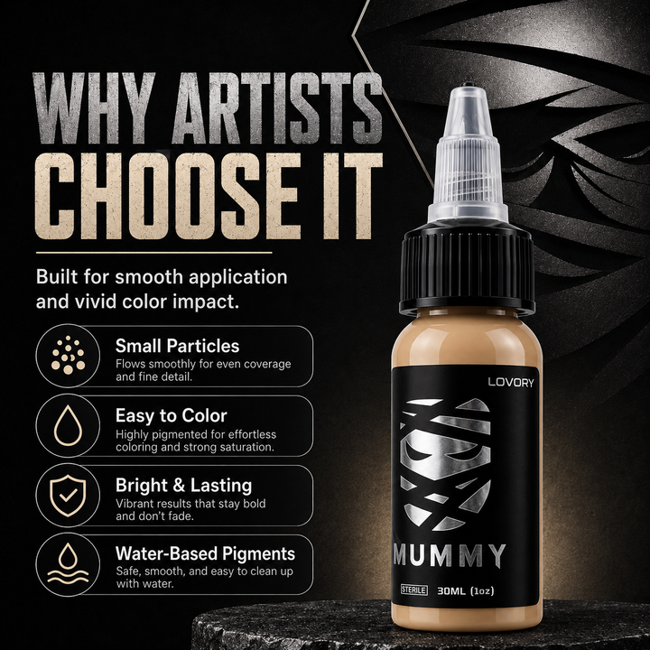 Translation missing: es.Mummy Tattoo Ink, 1oz Professional Pigment for Body Art(Lovory)