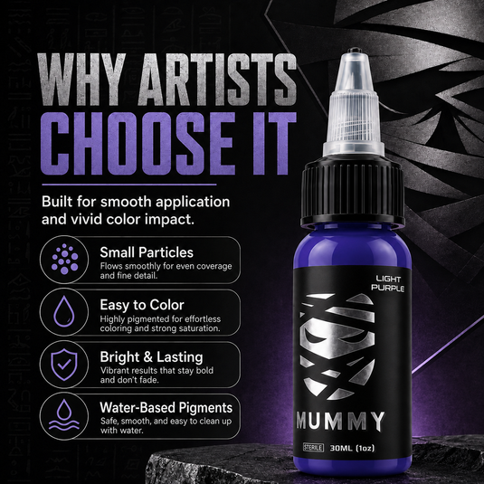 Translation missing: en.Mummy Tattoo Ink, 1oz Professional Pigment for Body Art(Light Purple)