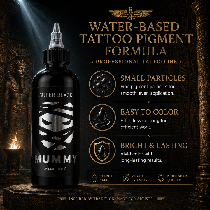 Translation missing: es.Mummy Tattoo Ink, 8oz Professional Pigment for Body Art(super Black)