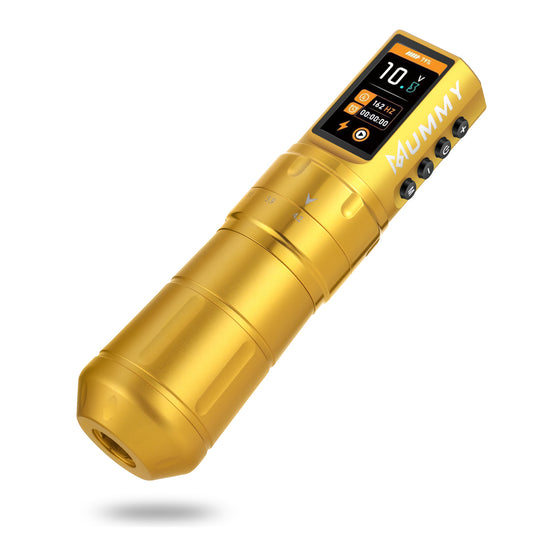 Translation missing: en.MUMMY SCEPTER PROFESSIONAL WIRELESS TATTOO MACHINE ADJUSTABLE STROKE LENGTH(Golden)