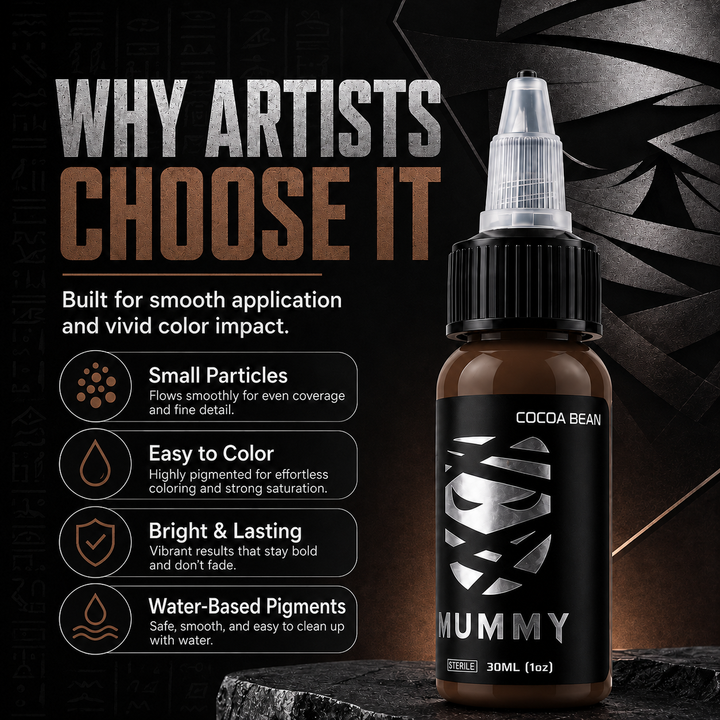 Translation missing: es.Mummy Tattoo Ink, 1oz Professional Pigment for Body Art(Cocoa Bean)