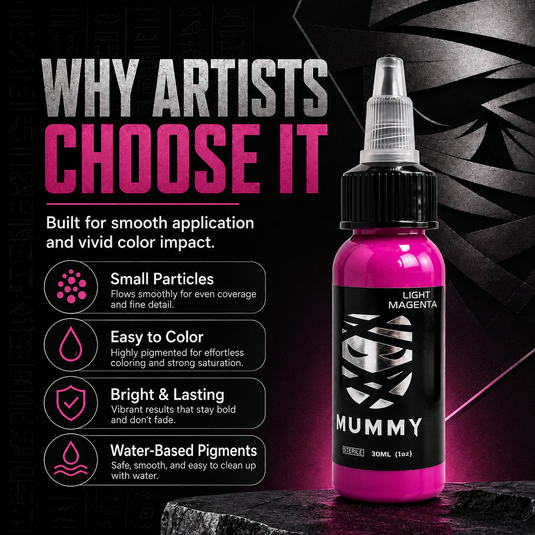Translation missing: en.Mummy Tattoo Ink, 1oz Professional Pigment for Body Art(Light Magenta)