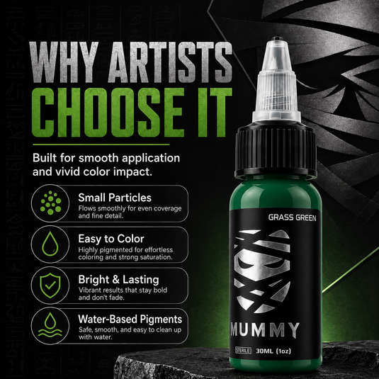 Translation missing: en.Mummy Tattoo Ink, 1oz Professional Pigment for Body Art(Grass Green)