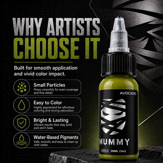Translation missing: en.Mummy Tattoo Ink, 1oz Professional Pigment for Body Art(Avocado)