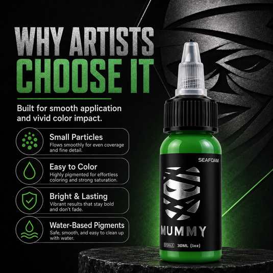 Translation missing: en.Mummy Tattoo Ink, 1oz Professional Pigment for Body Art(Seafoam)