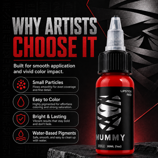 Translation missing: en.Mummy Tattoo Ink, 1oz Professional Pigment for Body Art(Lipstick Red)
