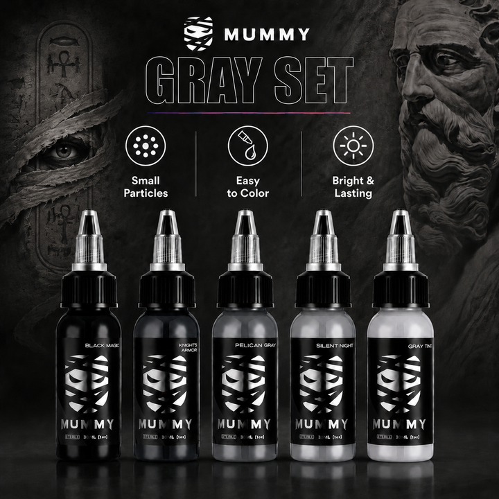 Translation missing: es.Mummy Professional Tattoo Gray Ink 30ML Set 5 PCS/Box