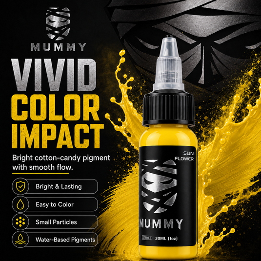 Translation missing: en.Mummy Tattoo Ink, 1oz Professional Pigment for Body Art(Sun Flower)