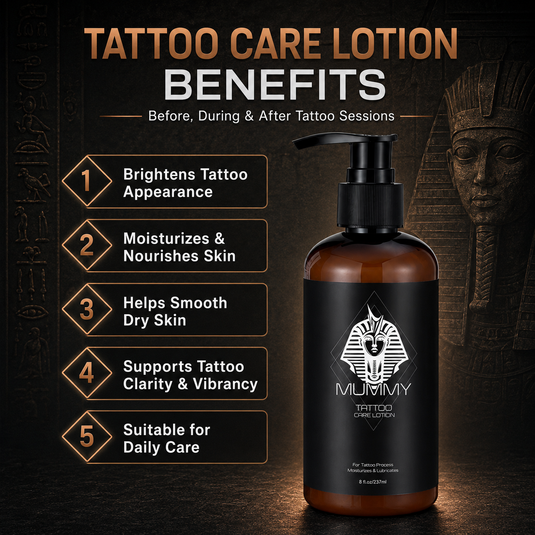 Translation missing: es.Mummy Tattoo Care Lotion 8oz, Vegan Tattoo Moisturizer for Color Care