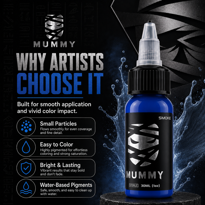Translation missing: es.Mummy Tattoo Ink, 1oz Professional Pigment for Body Art(Smoke)