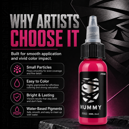 Translation missing: en.Mummy Tattoo Ink, 1oz Professional Pigment for Body Art(Pink)