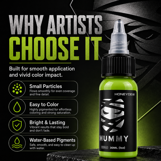 Translation missing: en.Mummy Tattoo Ink, 1oz Professional Pigment for Body Art(Honeydew)