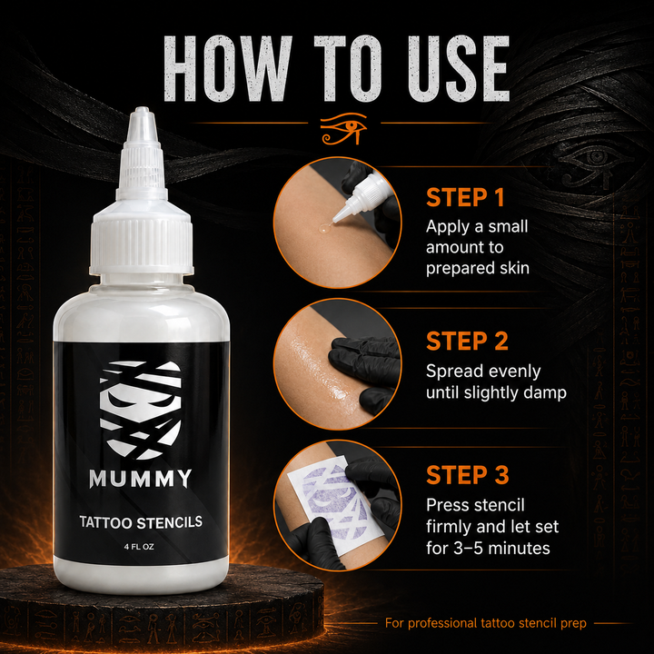 Translation missing: en.Mummy Tattoo Transfer Gel Stencil Solution Fast Clear Long Lasting 4oz