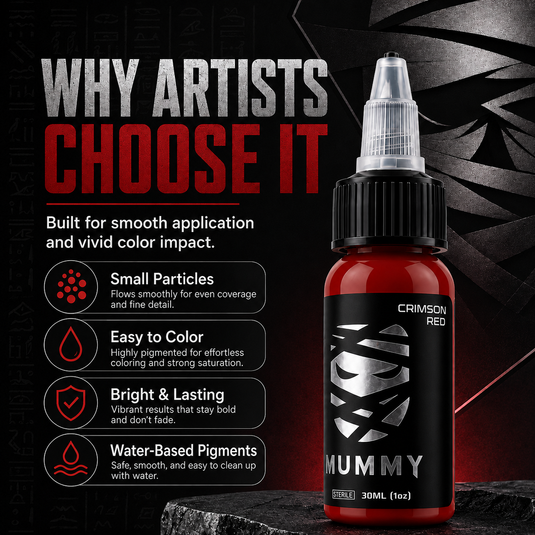 Translation missing: en.Mummy Tattoo Ink, 1oz Professional Pigment for Body Art(Crimson Red)