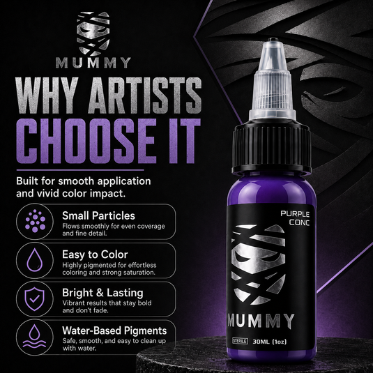 Translation missing: en.Mummy Tattoo Ink, 1oz Professional Pigment for Body Art(Purple Conc)