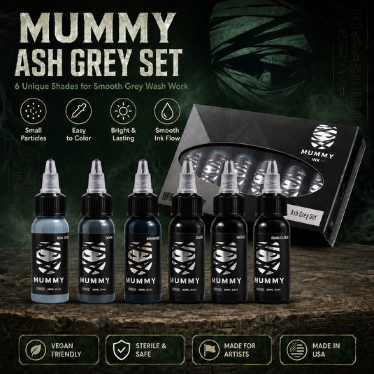 Translation missing: en.Mummy Tattoo Ink Ash Grey Set 6PCS (30ML)