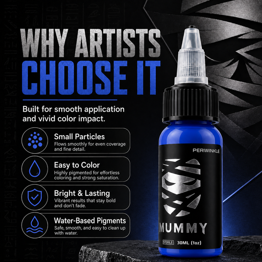 Translation missing: en.Mummy Tattoo Ink, 1oz Professional Pigment for Body Art(Periwinkle)