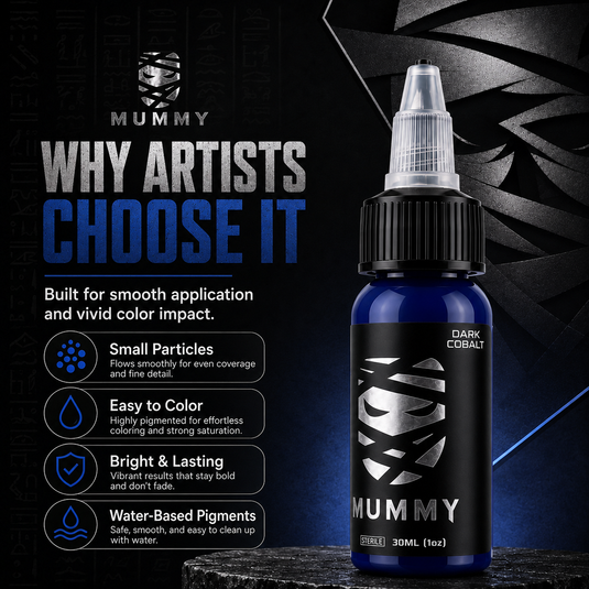 Translation missing: en.Mummy Tattoo Ink, 1oz Professional Pigment for Body Art(Dark Cobalt)
