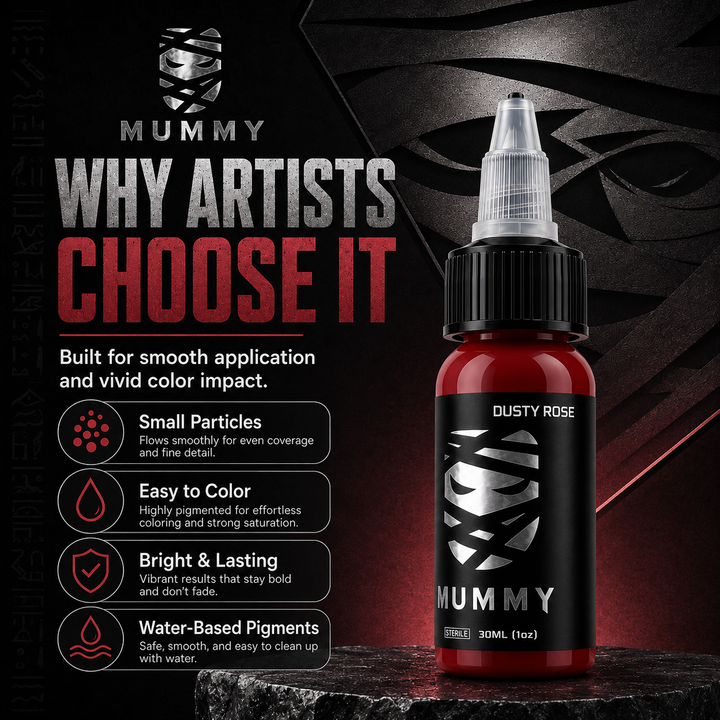 Translation missing: es.Mummy Tattoo Ink, 1oz Professional Pigment for Body Art(Dusty Rose)