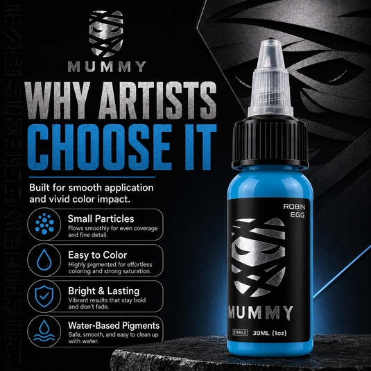 Translation missing: en.Mummy Tattoo Ink, 1oz Professional Pigment for Body Art(Robin Egg)