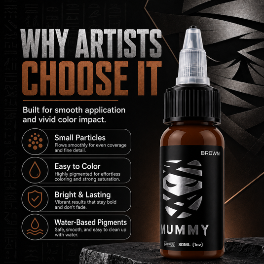 Translation missing: en.Mummy Tattoo Ink, 1oz Professional Pigment for Body Art(Brown)