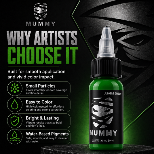Translation missing: en.Mummy Tattoo Ink, 1oz Professional Pigment for Body Art(Jungle Green)
