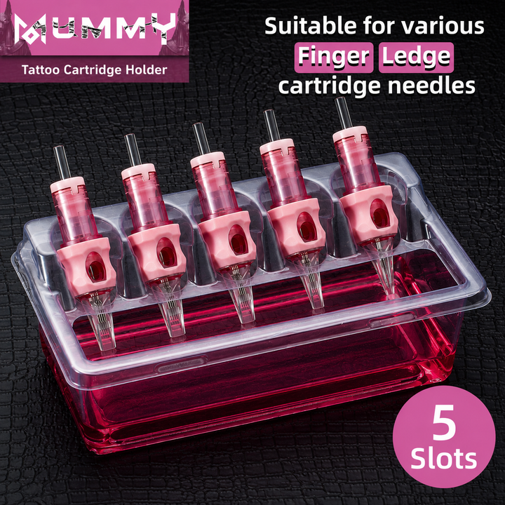 Translation missing: es.MUMMY 5 Slot Tattoo Cartridge Holder Tray Ink Cup Disposable 20pcs Box