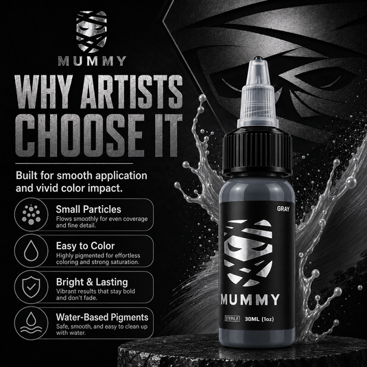Translation missing: en.Mummy Tattoo Ink, 1oz Professional Pigment for Body Art(Gray)