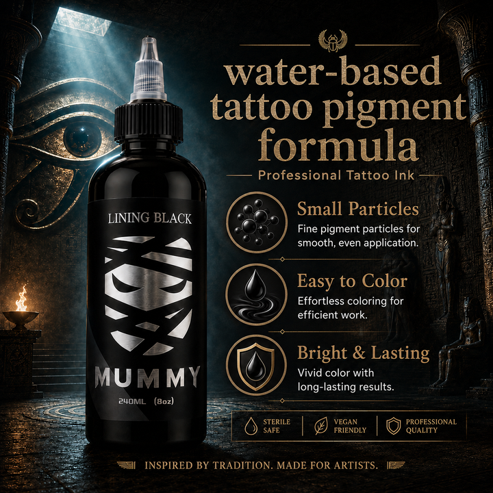 Translation missing: de.Mummy Tattoo Ink, 8oz Professional Pigment for Body Art(Linning Black)