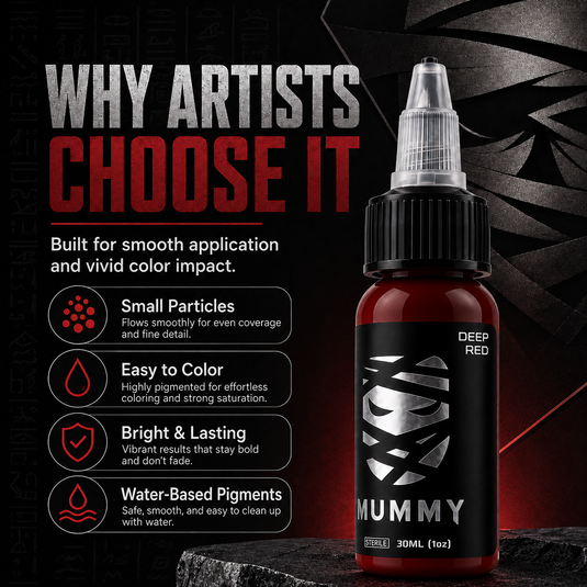 Translation missing: en.Mummy Tattoo Ink, 1oz Professional Pigment for Body Art(Deep Red)