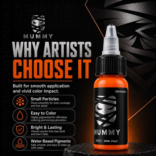 Translation missing: en.Mummy Tattoo Ink, 1oz Professional Pigment for Body Art(Orange)