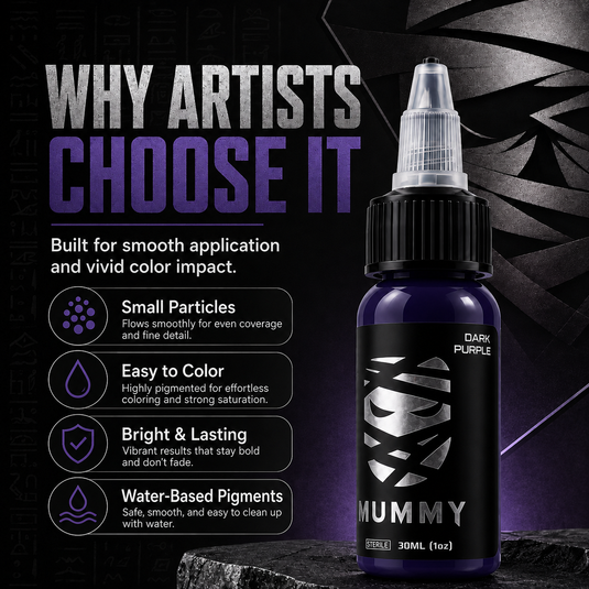 Translation missing: en.Mummy Tattoo Ink, 1oz Professional Pigment for Body Art(Dark Purple)