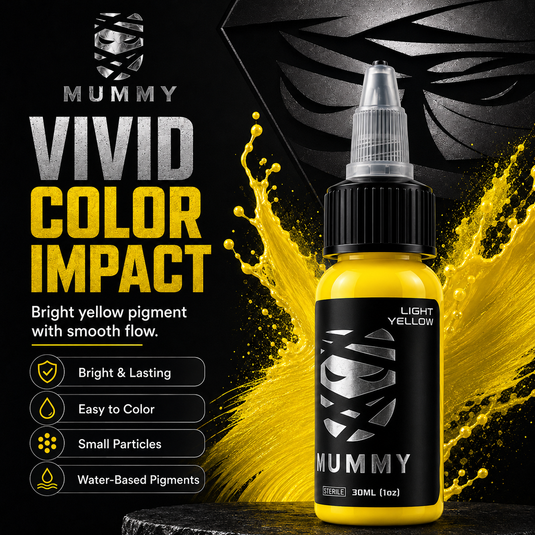 Translation missing: en.Mummy Tattoo Ink, 1oz Professional Pigment for Body Art(Llight Yellow)