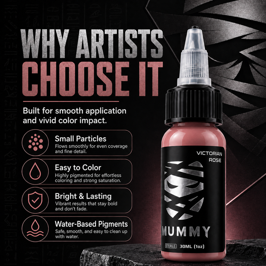 Translation missing: en.Mummy Tattoo Ink, 1oz Professional Pigment for Body Art(Victorian Rose)