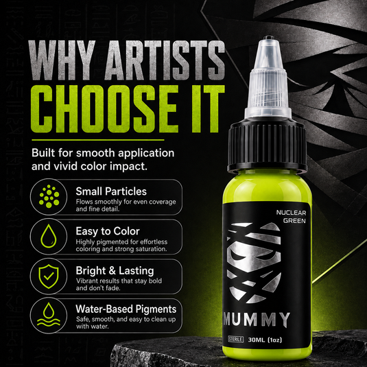 Translation missing: en.Mummy Tattoo Ink, 1oz Professional Pigment for Body Art(Nuclear Green)