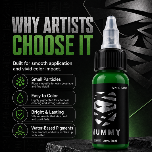 Translation missing: en.Mummy Tattoo Ink, 1oz Professional Pigment for Body Art(Spearmint)