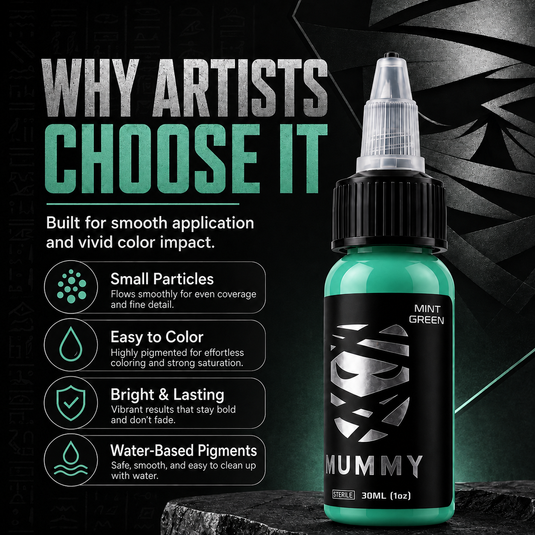 Translation missing: en.Mummy Tattoo Ink, 1oz Professional Pigment for Body Art(Mint Green )