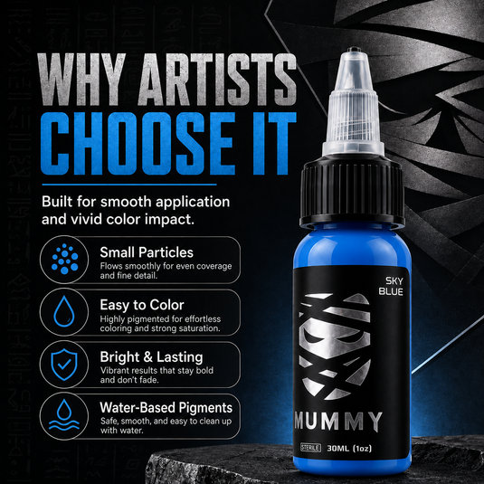 Translation missing: en.Mummy Tattoo Ink, 1oz Professional Pigment for Body Art(Sky Blue)