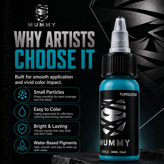 Translation missing: en.Mummy Tattoo Ink, 1oz Professional Pigment for Body Art(Turquoise)