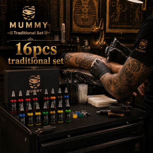 Translation missing: es.Mummy Tattoo Ink 16 Colors Traditional Set