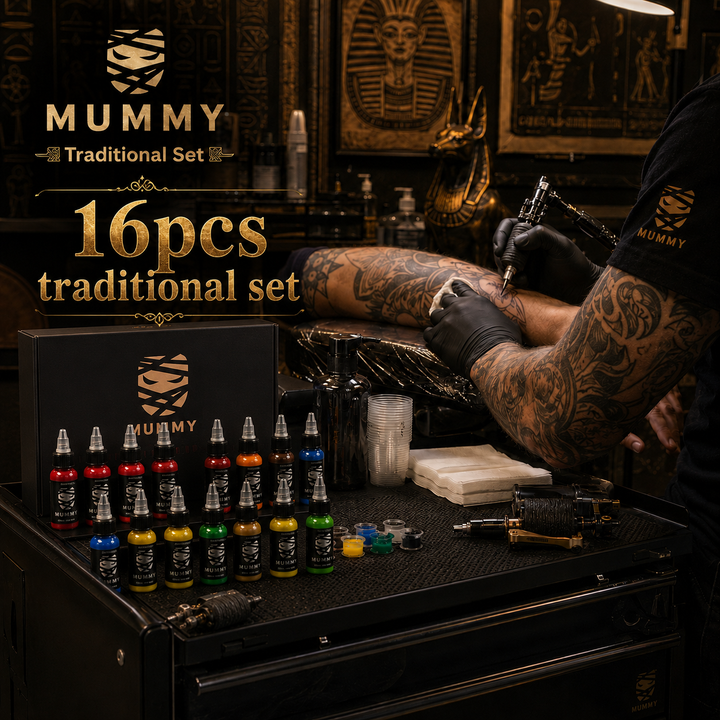 Translation missing: es.Mummy Tattoo Ink 16 Colors Traditional Set