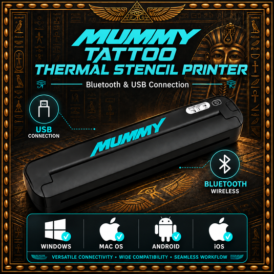 Translation missing: es.mummy Tattoo Stencil Printer, Portable A4 Thermal(Black | Mint Green)