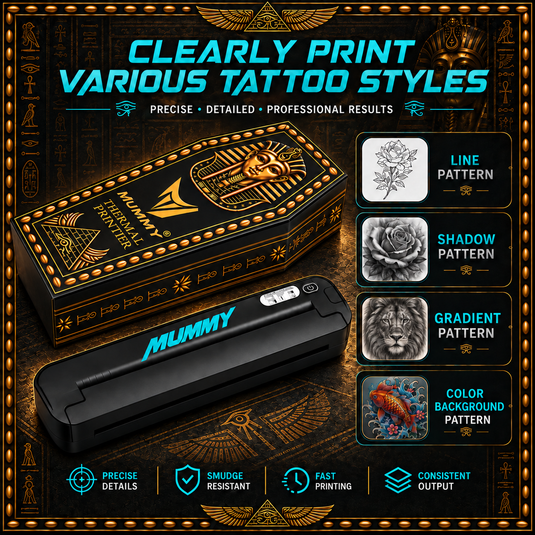 Translation missing: es.mummy Tattoo Stencil Printer, Portable A4 Thermal(Black | Mint Green)