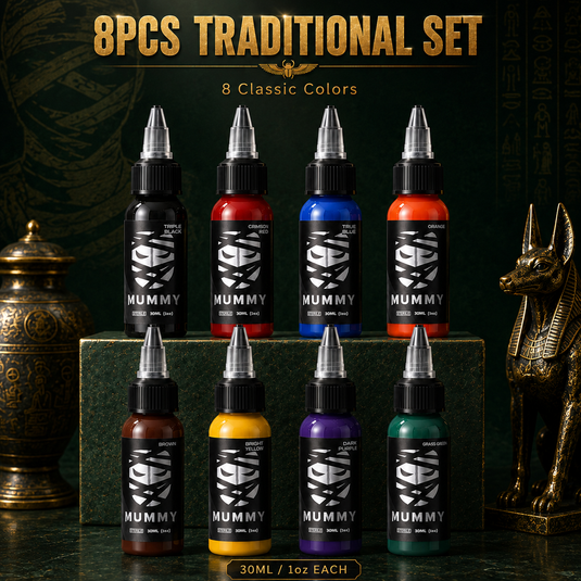 Translation missing: es.Mummy Tattoo Ink 8 Colors Traditional Set