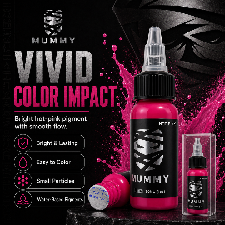 Translation missing: en.Mummy Tattoo Ink, 1oz Professional Pigment for Body Art(Hot Pink)