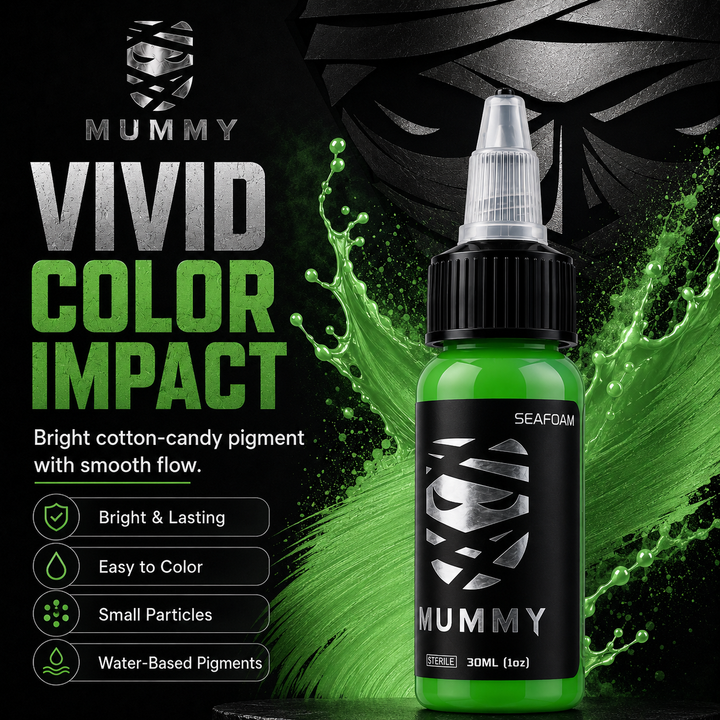 Translation missing: es.Mummy Tattoo Ink, 1oz Professional Pigment for Body Art(Seafoam)