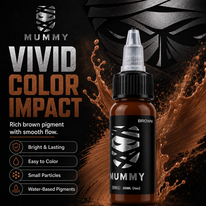 Translation missing: es.Mummy Tattoo Ink, 1oz Professional Pigment for Body Art(Brown)