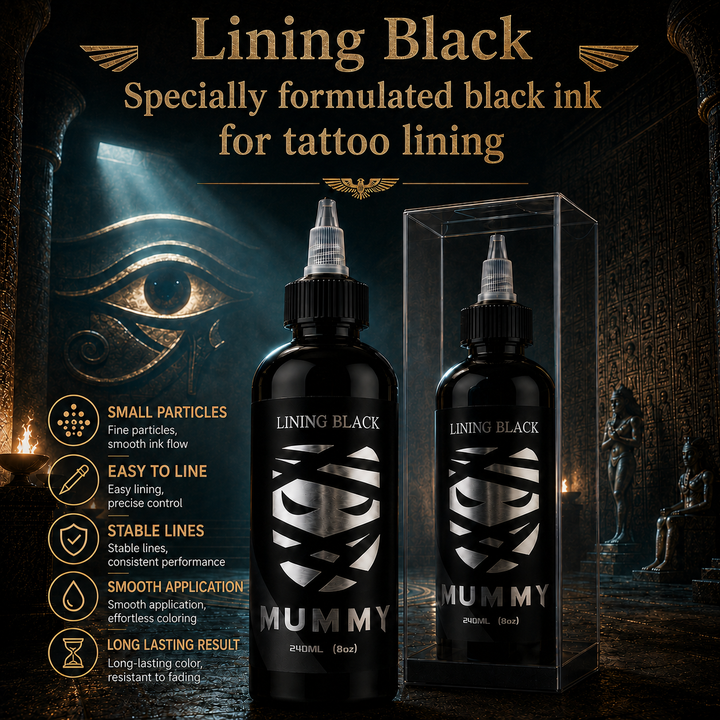Translation missing: de.Mummy Tattoo Ink, 8oz Professional Pigment for Body Art(Linning Black)