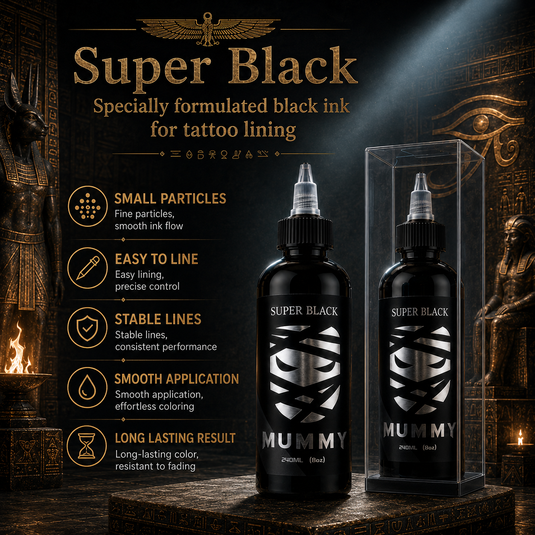 Translation missing: es.Mummy Tattoo Ink, 8oz Professional Pigment for Body Art(super Black)
