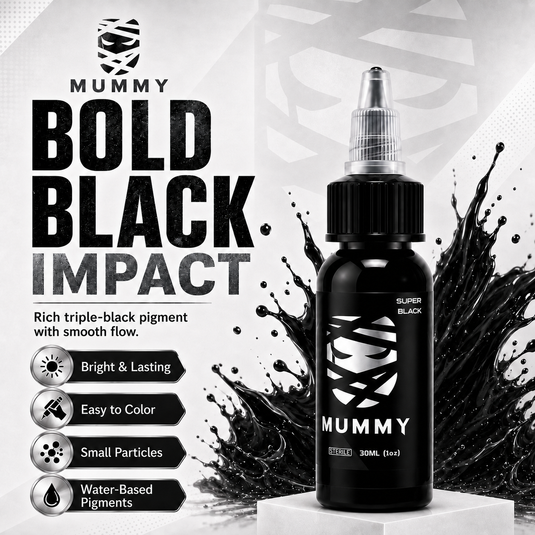 Translation missing: en.Mummy Tattoo Ink, 1oz Professional Pigment for Body Art(Turquoise(super Black)